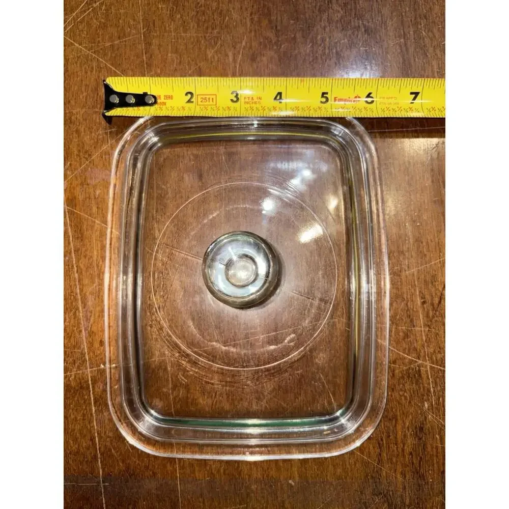 Corning Pyrex Casserole Rectangle P-4-C Clear Glass Replacement Lid Fits  1.5 qt - Picture 4 of 10
